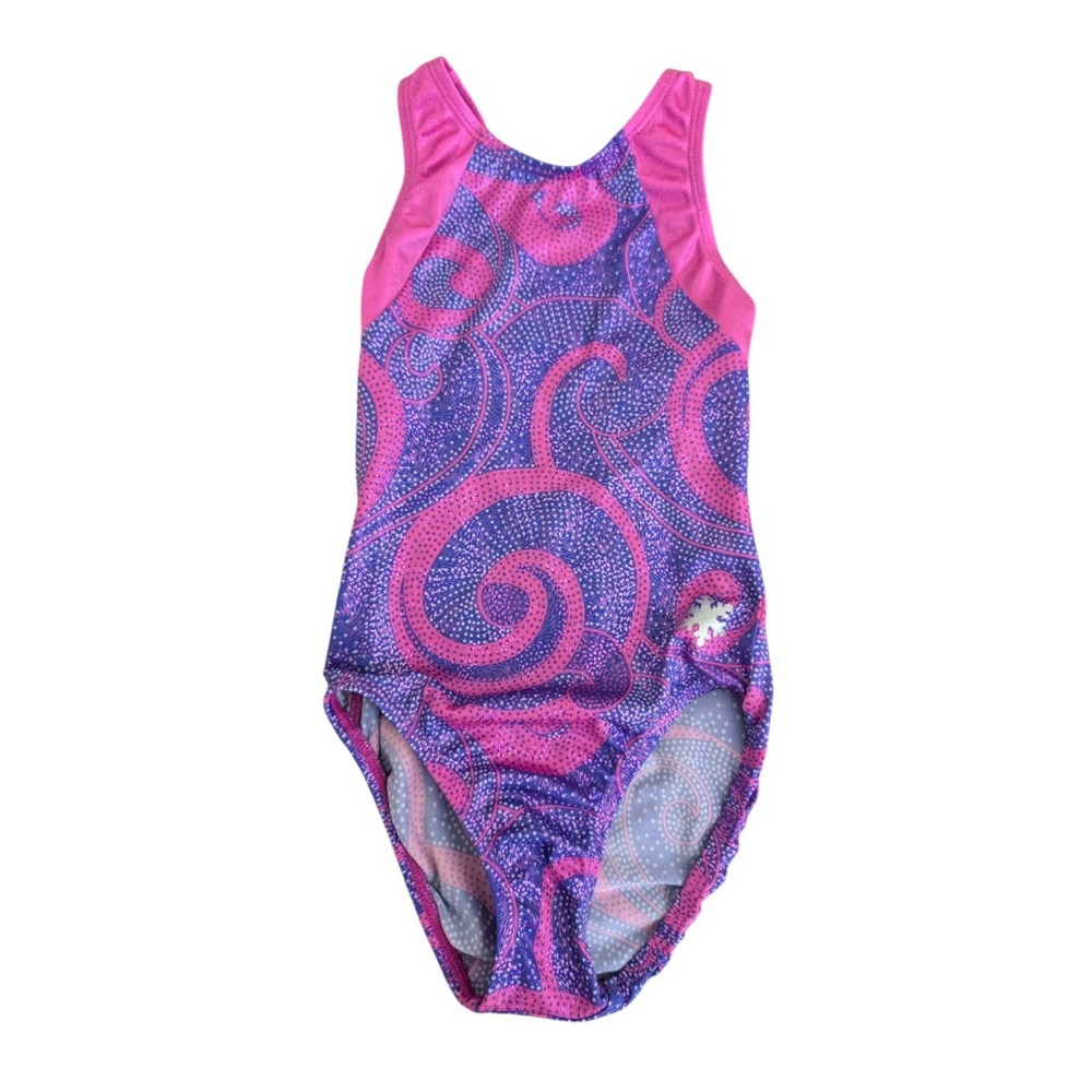 Snowflake Designs Girls‎ Purple/Pink Sleeveless Gymnastics Leotard Size Large